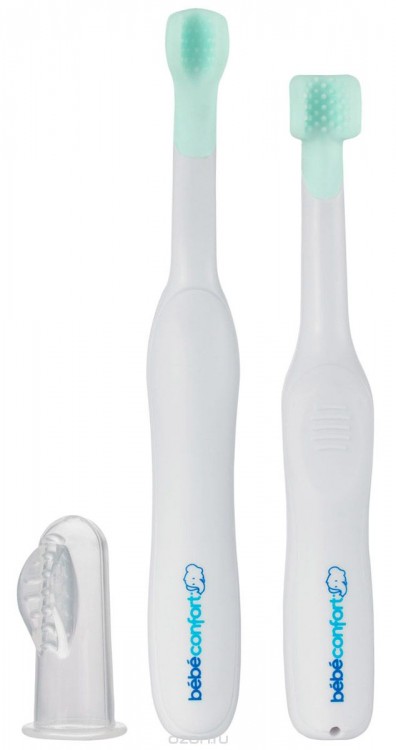 Набор детских массажных силиконовых зубных щеток Bebe Confort