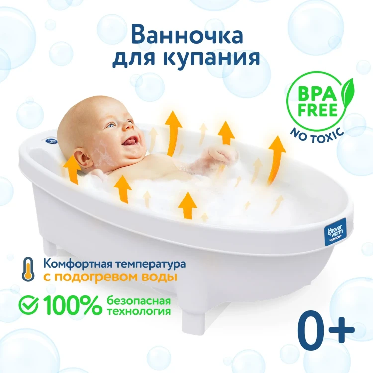 Ванночка Baby Patent с подогревом воды Forever Warm
