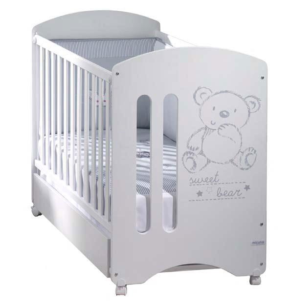 Кровать Micuna Sweet Bear White с матрацем CH-620