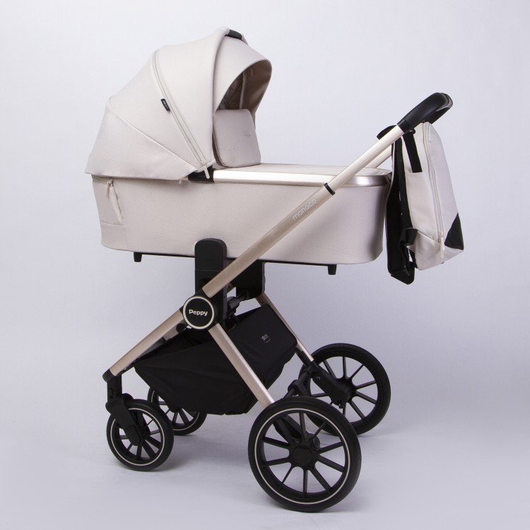 Коляска Peppy Monaco 2 в 1 с регулировкой высоты люльки/прогулочного блока