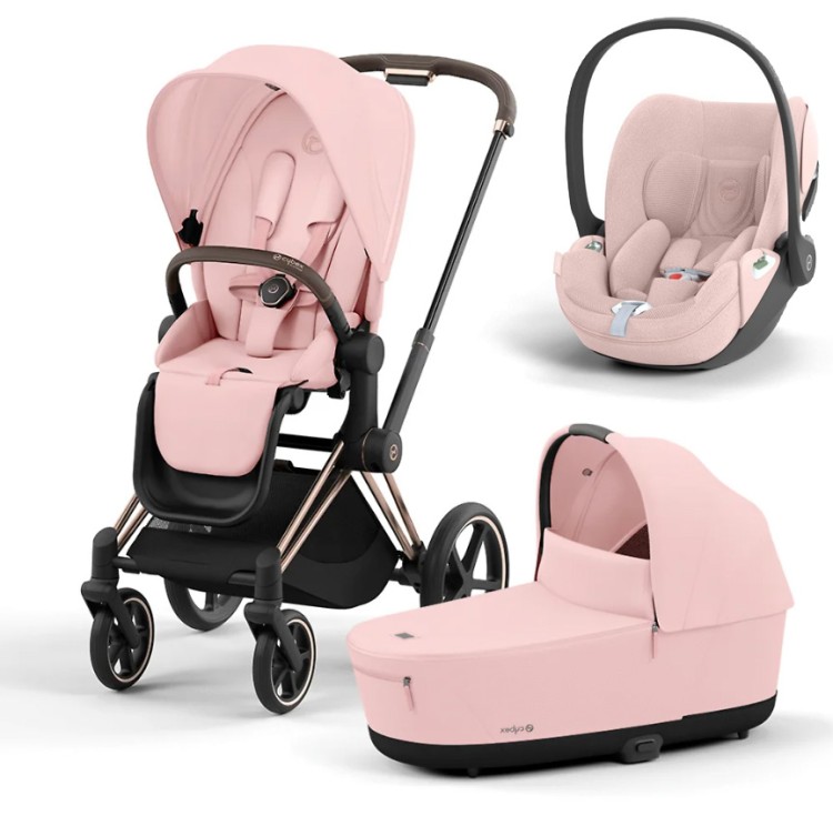 Детская коляска 3 в 1 Cybex Priam IV Rosegold с автолюлькой Cloud T i-Size Plus