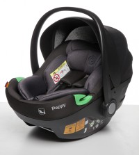 Автокресло от рожедния Peppy First (black) I-Size до 13 кг с накидкой на ножки