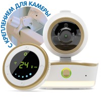 Радио-видеоняня 2в1 Wi-Fi Full HD Ramili Baby RV1800RC с креплением RC