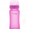  Стеклянная бутылочка Everyday Baby с индикатором температуры и с защитным силиконовым покрытием, 240 мл