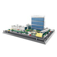 Конструктор Wange Архитектура мира, Америка, Нью- Йорк, Здание Организации Объединенных Наций, 1597 шт.