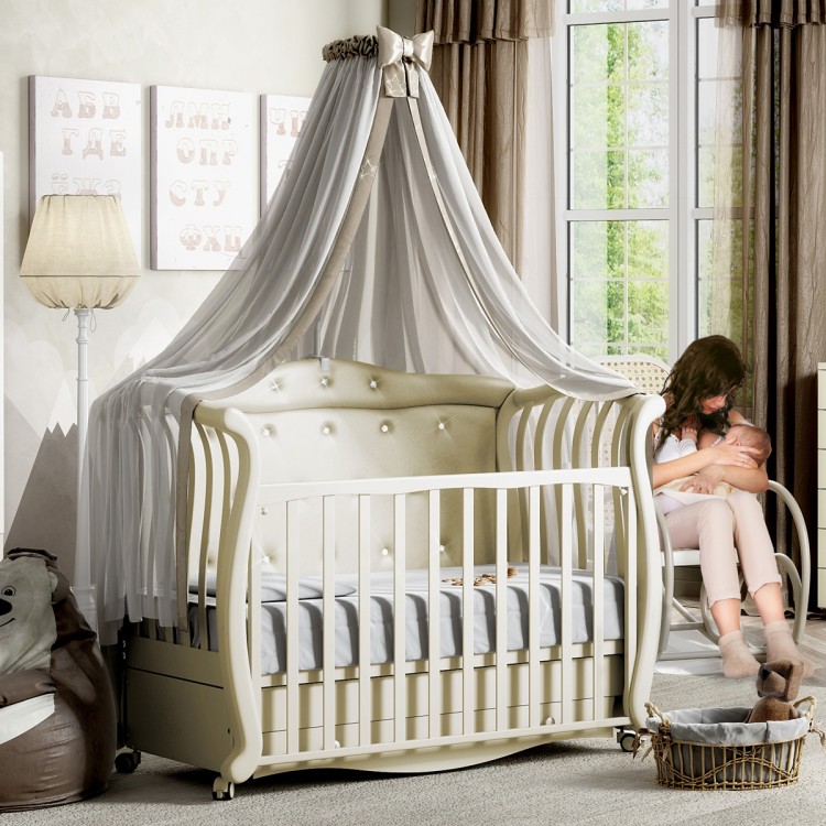 Кроватка-маятник Baby Italia Andrea VIP Pelle