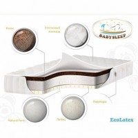 Детский матрас премиум класса BabySleep EcoLatex Cotton